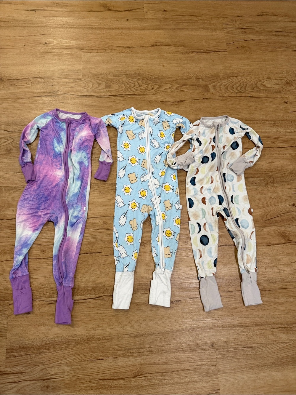 Little Sleepies Purple Tie-Dye Footed One-Piece
